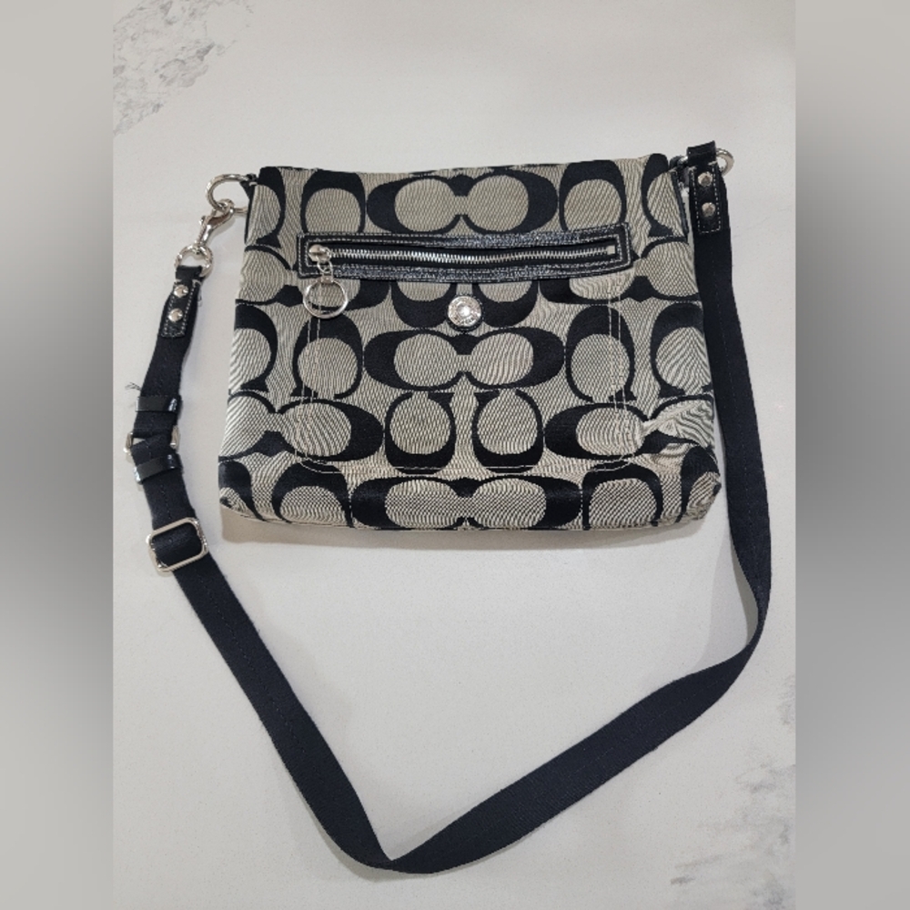 Coach Black and Cream Designer Crossbody Bag
